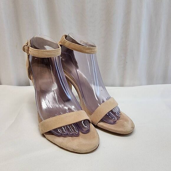 ALDO Size 6 Ankle Strap Block Heel Sandal Tan - Picture 1 of 9